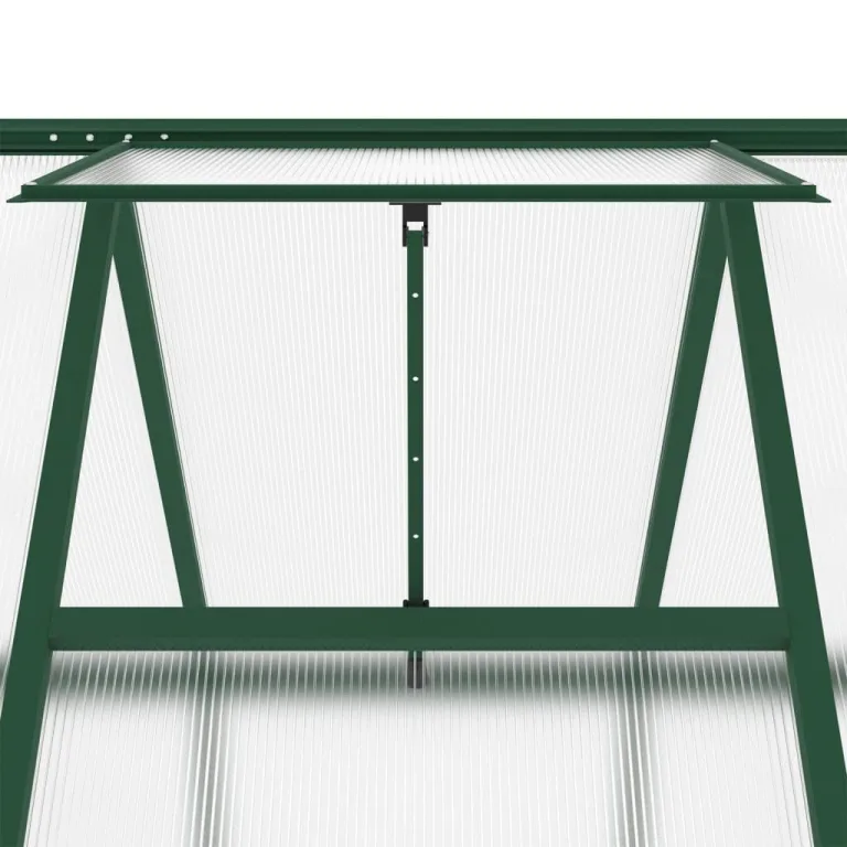 Festnight Gewächshaus mit Fundamentrahmen Gewächshaus Aluminium Gewächshaus Winterfest Garten glashaus UV-SchutzTreibhaus Aufzucht Pflanzenhaus Tomatenhaus-Grün-334 x 169 x 202 cm – Bild 9