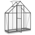 Festnight Gewächshaus mit Fundamentrahmen Gewächshaus Aluminium Gewächshaus Winterfest Garten glashaus UV-SchutzTreibhaus Aufzucht Pflanzenhaus Tomatenhaus-Anthrazit-169 x 58 x 202 cm - Thumbnail 6