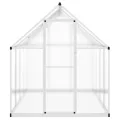 Festnight Gewächshaus mit Fundamentrahmen Gewächshaus Aluminium Gewächshaus Winterfest Garten glashaus UV-SchutzTreibhaus Aufzucht Pflanzenhaus Tomatenhaus-Silber-224 x 169 x 195 cm - Thumbnail 3