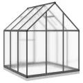 Festnight Gewächshaus mit Fundamentrahmen Gewächshaus Aluminium Gewächshaus Winterfest Garten glashaus UV-SchutzTreibhaus Aufzucht Pflanzenhaus Tomatenhaus-Anthrazit-169 x 169 x 202 cm - Thumbnail 5
