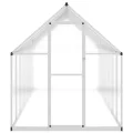 Festnight Gewächshaus mit Fundamentrahmen Gewächshaus Aluminium Gewächshaus Winterfest Garten glashaus UV-SchutzTreibhaus Aufzucht Pflanzenhaus Tomatenhaus-Silber-445 x 169 x 195 cm - Thumbnail 3