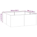 vidaXL Pflanzkübel Rostig 100x100x40 cm Wetterfester Stahl, Pflanztopf, Pflanzenständer, Hochbeet, Pflanzgefäßständer, Pflanzentablett, Gartenpflanzer - Thumbnail 3