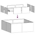 vidaXL Pflanzkübel Rostig 80x80x30 cm Wetterfester Stahl, Pflanztopf, Pflanzenständer, Hochbeet, Pflanzgefäßständer, Pflanzentablett, Gartenpflanzer - Thumbnail 6