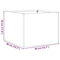 vidaXL Pflanzkübel Rostig 40x40x30 cm Wetterfester Stahl, Pflanztopf, Pflanzenständer, Hochbeet, Pflanzgefäßständer, Pflanzentablett, Gartenpflanzer - Thumbnail 3