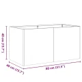 vidaXL Pflanzkübel Schwarz 80x40x40 cm Kaltgewalzter Stahl, Pflanzschale, Garten-Garten-Pflanzkübel, Outdoor-Pflanzgefäß, Hochbeet, Pflanzgefäß - Thumbnail 3