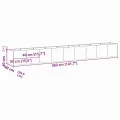 vidaXL Pflanzkübel Schwarz 360x40x40 cm Kaltgewalzter Stahl, Pflanzschale, Garten-Garten-Pflanzkübel, Outdoor-Pflanzgefäß, Hochbeet, Pflanzgefäß - Thumbnail 2