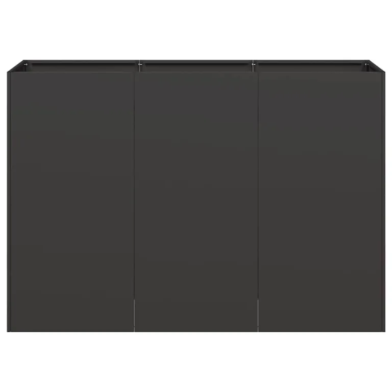 vidaXL Pflanzkübel Schwarz 120x40x80 cm Kaltgewalzter Stahl, Pflanzschale, Garten-Garten-Pflanzkübel, Outdoor-Pflanzgefäß, Hochbeet, Pflanzgefäß – Bild 6
