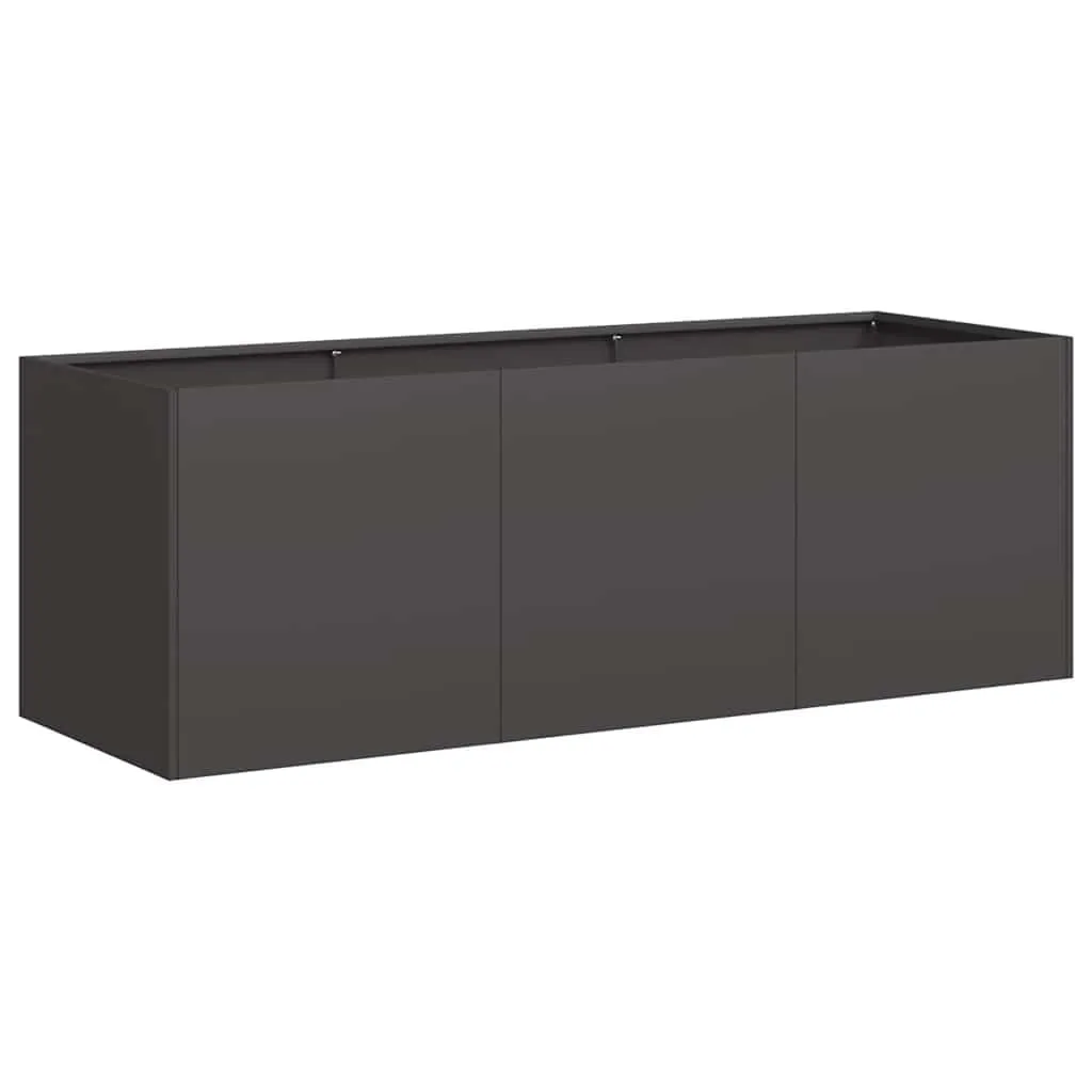 vidaXL Pflanzgefäß Schwarz 120 x 40 x 40 cm Kaltgewalzter Stahl - Bild 1