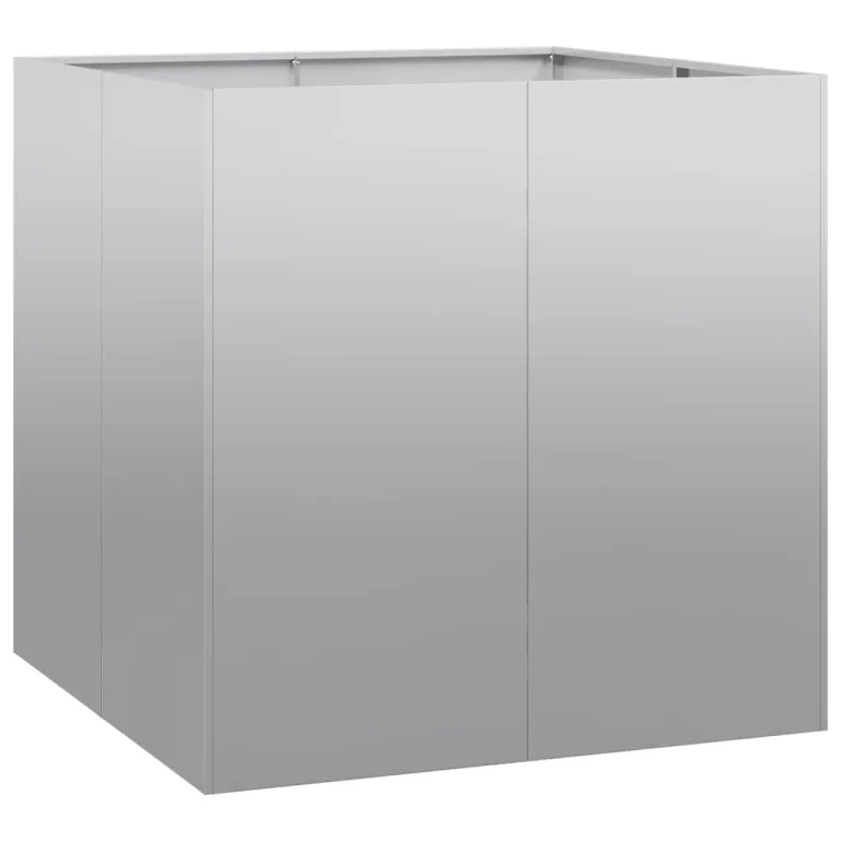 vidaXL Pflanzkübel 80x80x80 cm Verzinkter Stahl, Pflanzschale, Garten-Garten-Pflanzkübel, Outdoor-Pflanzgefäß, Hochbeet, Pflanzgefäß, Blumenkasten – Bild 4