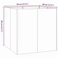 vidaXL Pflanzkübel 80x80x80 cm Verzinkter Stahl, Pflanzschale, Garten-Garten-Pflanzkübel, Outdoor-Pflanzgefäß, Hochbeet, Pflanzgefäß, Blumenkasten - Thumbnail 3