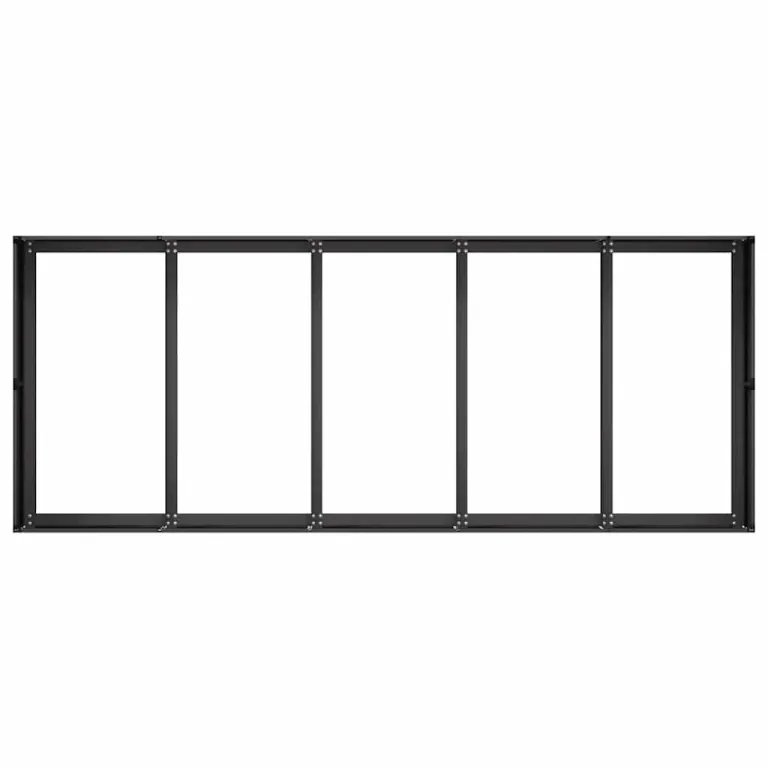 vidaXL Pflanzgefäß Schwarz 200x80x40 cm Stahl, Pflanzschale, Garten-Garten-Pflanzkübel, Outdoor-Pflanzgefäß, Hochbeet, Pflanzgefäß, Blumenkasten – Bild 5