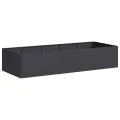 vidaXL Pflanzgefäß Schwarz 200x80x40 cm Stahl, Pflanzschale, Garten-Garten-Pflanzkübel, Outdoor-Pflanzgefäß, Hochbeet, Pflanzgefäß, Blumenkasten - Thumbnail 1