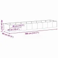 vidaXL Pflanzkübel Schwarz 360x80x40 cm Stahl, Pflanzschale, Garten-Garten-Pflanzkübel, Outdoor-Pflanzgefäß, Hochbeet, Pflanzgefäß, Blumenkasten - Thumbnail 3