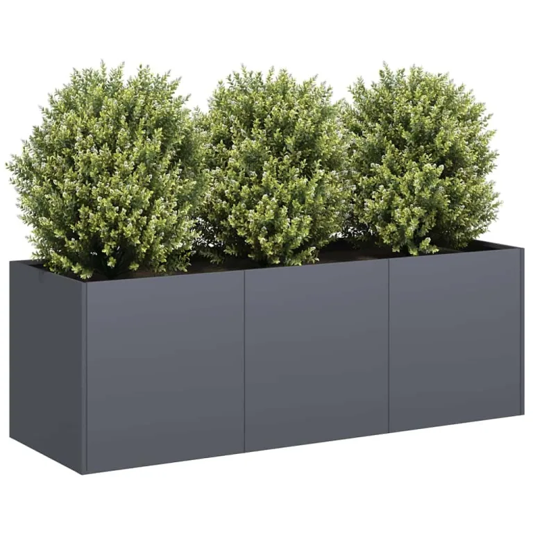 vidaXL Pflanzgefäß Anthrazit 120 x 40 x 40 cm Kaltgewalzter Stahl – Bild 4