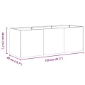 vidaXL Pflanzgefäß Anthrazit 120 x 40 x 40 cm Kaltgewalzter Stahl - Thumbnail 3