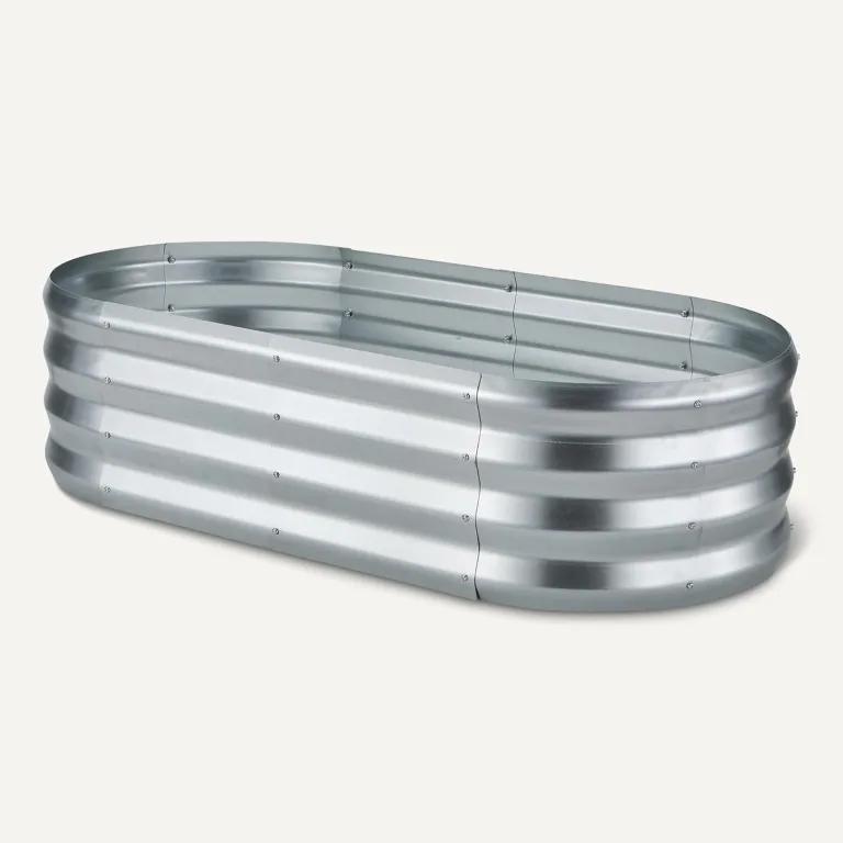 Amazon Basics Hochbeet, Verzinkter Stahl, 121,9cm x 61cm x 30,5cm, 1 Pack, Silber – Bild 3