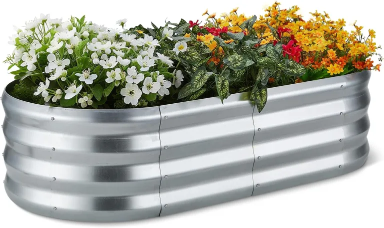 Amazon Basics Hochbeet, Verzinkter Stahl, 121,9cm x 61cm x 30,5cm, 1 Pack, Silber – Bild 1