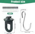 50x Gewächshausclips mit 50x S-Haken, Gewächshausclips mit hoher Tragkraft, Gartenpflanzen-Clips Pflanzenhalter Gewächshaus Clips Garten-Schattenrohr-Clips für Rankhilfe, Aufhängen, Pflanzen - Thumbnail 10