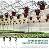 50x Gewächshausclips mit 50x S-Haken, Gewächshausclips mit hoher Tragkraft, Gartenpflanzen-Clips Pflanzenhalter Gewächshaus Clips Garten-Schattenrohr-Clips für Rankhilfe, Aufhängen, Pflanzen - Thumbnail 3
