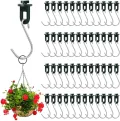 50x Gewächshausclips mit 50x S-Haken, Gewächshausclips mit hoher Tragkraft, Gartenpflanzen-Clips Pflanzenhalter Gewächshaus Clips Garten-Schattenrohr-Clips für Rankhilfe, Aufhängen, Pflanzen - Thumbnail 4