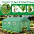 Froadp Gewächshaus Foliengewächshaus 4,5x2x2 m Folientunnel Winterfest Treibhaus Tomatengewächshaus 18 ㎡ Stabiles Tomatenhaus mit Verzinktem Stahlrohr inkl. Tür & Fenster, Grün - Thumbnail 7