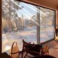 Plane Wasserdicht mit Ösen 2x3 Abdeckplane Transparent Durchsichtige Plastikfolie für Regenschutz & Winter Isolierung, Folie für Gewächshaus Außenbereich Garten Terrasse & Balkon Wetterfest - Thumbnail 2