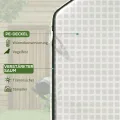 Outsunny Gewächshausfolie 1,4 x 1,9 m, wasserdicht Gartenfolie mit UV Schutz Seitenfenster, Reißfest Folie aus Polyethylen, Abdeckplane für Treibhaus, Tunnelfolie für Außenbereich, Pflanzen, Weiß - Thumbnail 3