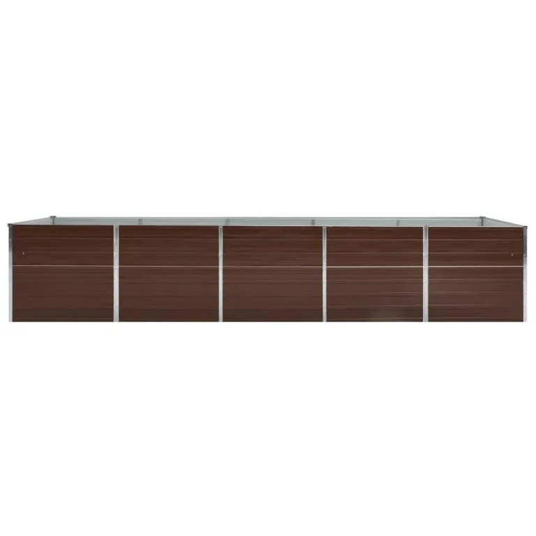 Myheimly Garten-Hochbeet Verzinkter Stahl 400×80×77 cm Braun – Bild 3