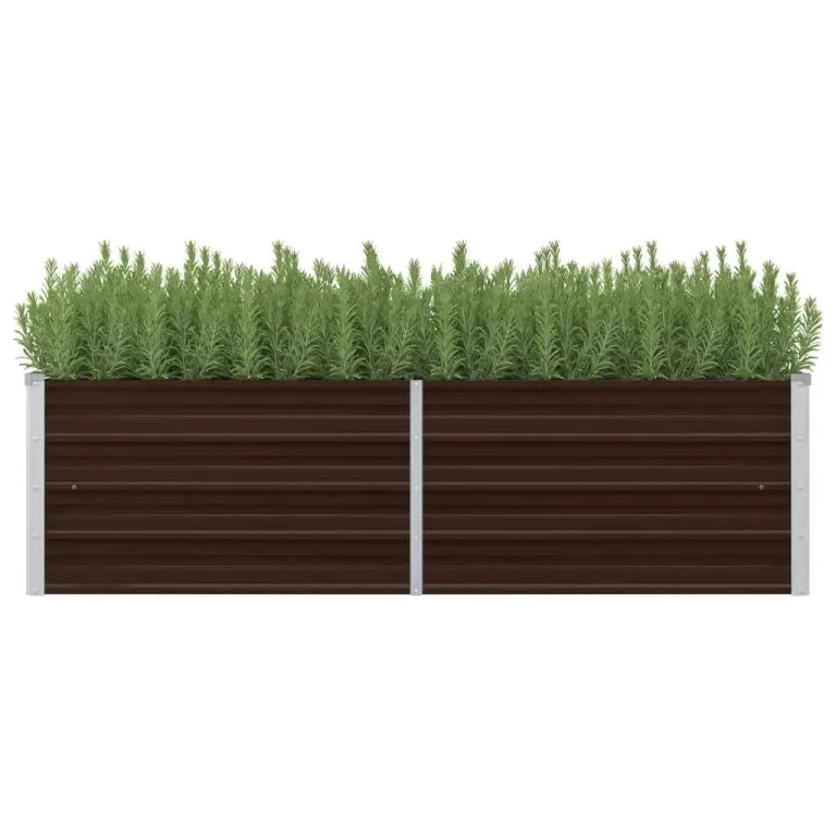 Myheimly Garten-Hochbeet Verzinkter Stahl 240×40×77 cm Braun – Bild 9