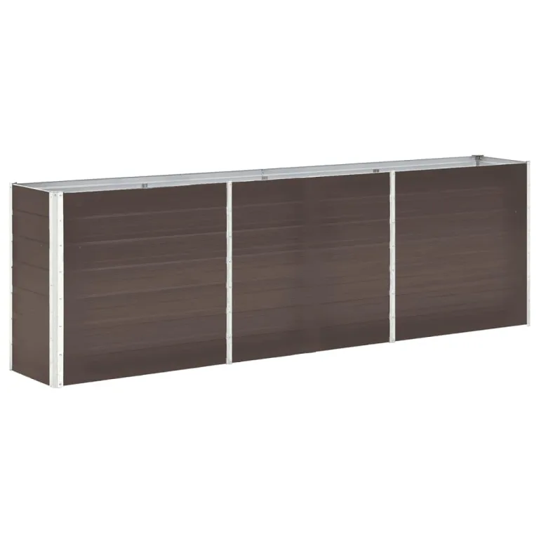 Myheimly Garten-Hochbeet Verzinkter Stahl 240×40×77 cm Braun – Bild 1