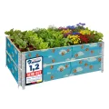 Garronda Holzaufsatzrahmen mit Print - Hochbeete für Pflanzen Blumen Kräuter Obst und Gemüse Aufbewahrungskiste aus Holz mit dekorativem Druck GD-0075 (120x80x20 cm, Tomate, 3St) - Thumbnail 10