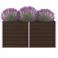 Myheimly Hochbeet 160 x 80 x 45 cm Verzinkter Stahl Braun - Thumbnail 1
