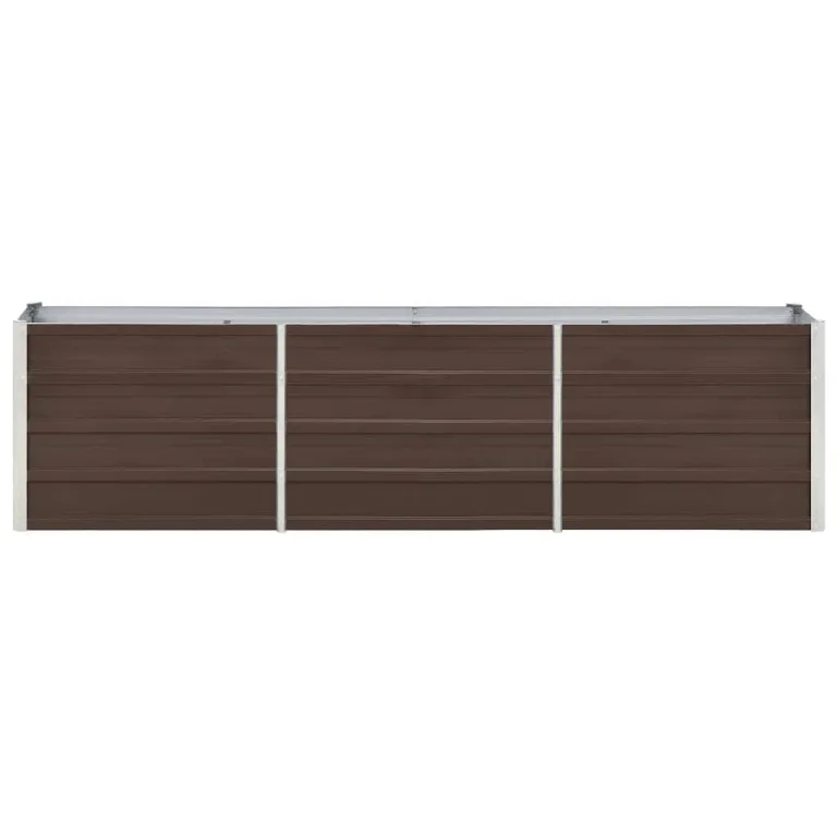Myheimly Garten-Hochbeet Verzinkter Stahl 240×40×45 cm Braun – Bild 2