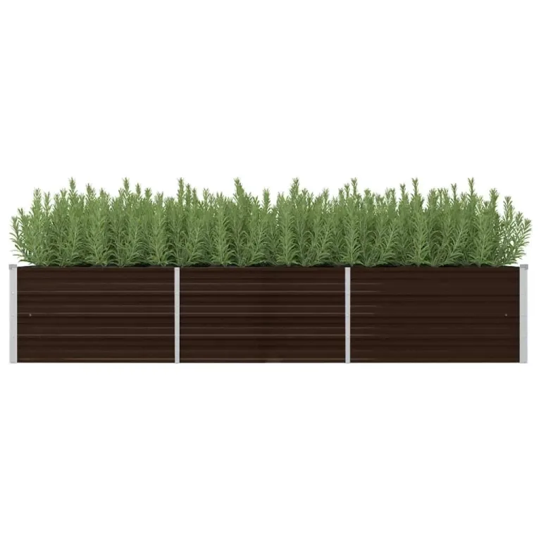 Myheimly Garten-Hochbeet Verzinkter Stahl 240×40×45 cm Braun – Bild 7