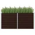 Myheimly Garten-Hochbeet Verzinkter Stahl 240×40×45 cm Braun - Thumbnail 10