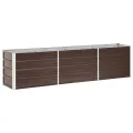 Myheimly Garten-Hochbeet Verzinkter Stahl 240×40×45 cm Braun - Thumbnail 1