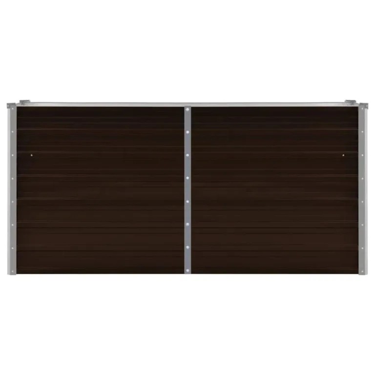 Myheimly Garten-Hochbeet Blumenkasten Pflanzkasten Pflanzkübel Blumenkübel Pflanztopf Blumentopf Gemüsebeet Pflanzbeet Braun 160 x 40 x 77 cm Verzinkter Stahl – Bild 3