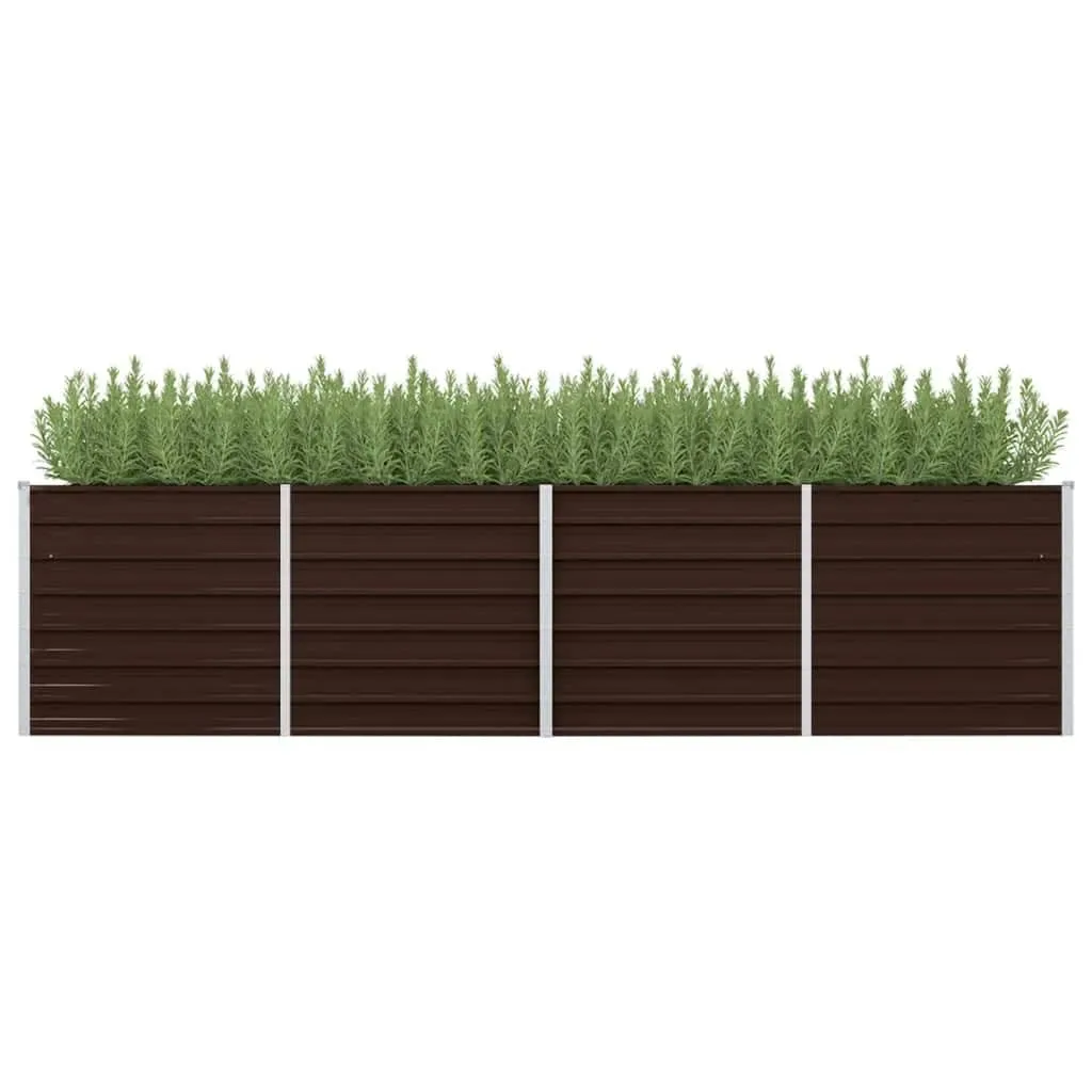 Myheimly Garten-Hochbeet Braun 320 x 80 x 77 cm Verzinkter Stahl - Bild 1