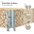 Garronda Holzaufsatzrahmen mit Print - Hochbeete für Pflanzen Blumen Kräuter Obst und Gemüse Aufbewahrungskiste aus Holz mit dekorativem Druck GD-0075 (120x80x20 cm, Blatt, 1St) - Thumbnail 3