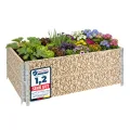 Garronda Holzaufsatzrahmen mit Print - Hochbeete für Pflanzen Blumen Kräuter Obst und Gemüse Aufbewahrungskiste aus Holz mit dekorativem Druck GD-0075 (120x80x20 cm, Blatt, 2St) - Thumbnail 1