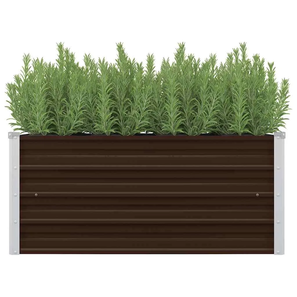 Myheimly Garten-Hochbeet Braun 100 x 40 x 45 cm Verzinkter Stahl - Bild 1