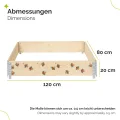 Garronda Holzaufsatzrahmen mit Print - Hochbeete für Pflanzen Blumen Kräuter Obst und Gemüse Aufbewahrungskiste aus Holz mit dekorativem Druck GD-0075 (120x80x20 cm, Biene, 2St) - Thumbnail 2
