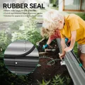 YITAHOME Outdoor Hochbeet Metall 240x61x43cm, Hochbeete-Kit aus Verdicktem Zink-Aluminium-Magnesium-Edelstahl-Metall Hochbeete für Garten mit Sicherheitsgummi für Gemüse, Blumen und Früchte (Grau) - Thumbnail 5