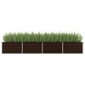 Myheimly Garten-Hochbeet Braun 320 x 80 x 45 cm Verzinkter Stahl - Thumbnail 1