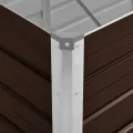 Garten-Hochbeet Braun 100 x 40 x 77 cm Verzinkter Stahl - Thumbnail 6