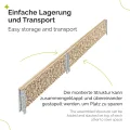 Garronda Holzaufsatzrahmen mit Print - Hochbeete für Pflanzen Blumen Kräuter Obst und Gemüse Aufbewahrungskiste aus Holz mit dekorativem Druck GD-0075 (120x80x20 cm, Blatt, 3St) - Thumbnail 4
