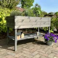 gartenetage Hochbeet XXL mit Ablage und Pflanzfolie - Nachhaltiges Design, Wetterfest, Rückenschonend, Praktische Ablage, Inklusive Pflanzfolie, Anthrazit - Thumbnail 5