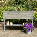 gartenetage Hochbeet XXL mit Ablage und Pflanzfolie - Nachhaltiges Design, Wetterfest, Rückenschonend, Praktische Ablage, Inklusive Pflanzfolie, Anthrazit - Thumbnail 6