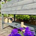 gartenetage Hochbeet XXL mit Ablage und Pflanzfolie - Nachhaltiges Design, Wetterfest, Rückenschonend, Praktische Ablage, Inklusive Pflanzfolie, Anthrazit - Thumbnail 8