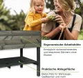 gartenetage Hochbeet XXL mit Ablage und Pflanzfolie - Nachhaltiges Design, Wetterfest, Rückenschonend, Praktische Ablage, Inklusive Pflanzfolie, Anthrazit - Thumbnail 3